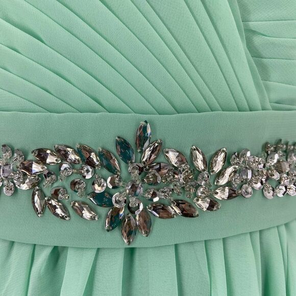 Evening Gown Dress Pre Loved Soft Green - Picture 3 of 5